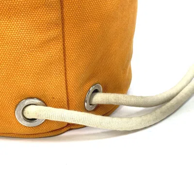Pre-owned Hermes Orange Cotton Shoulder Bag ()
