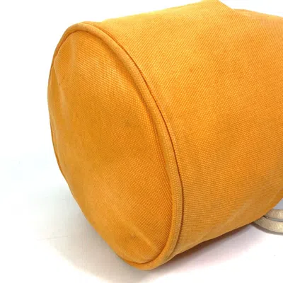Pre-owned Hermes Orange Cotton Shoulder Bag ()