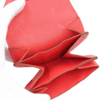 Pre-owned Hermes Pink Chevre Leather Coin Purse/coin Case ()