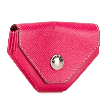 Pre-owned Hermes Pink Epsom Leather Coin Purse/coin Case ()