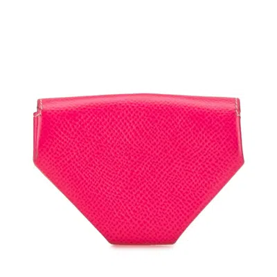 Pre-owned Hermes Pink Epsom Leather Coin Purse/coin Case ()
