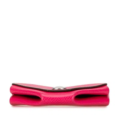 Pre-owned Hermes Pink Epsom Leather Coin Purse/coin Case ()