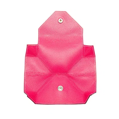 Pre-owned Hermes Pink Epsom Leather Coin Purse/coin Case ()