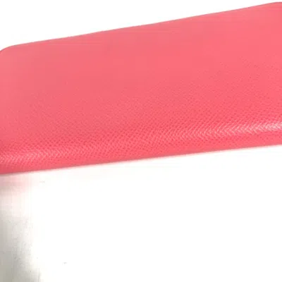Pre-owned Hermes Pink Leather Long Wallet (bi-fold) ()