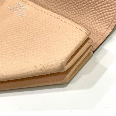 Pre-owned Hermes Pink Leather Coin Purse/coin Case ()