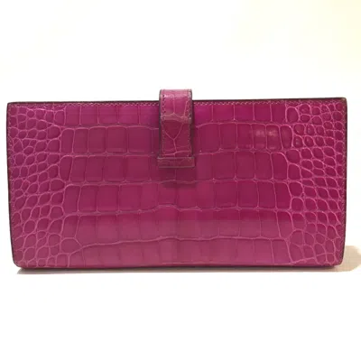Pre-owned Hermes Pink Other Long Wallet (bi-fold) ()