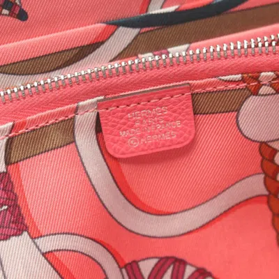 Pre-owned Hermes Pink Rose Azalee Epsom Leather Long Wallet (bi-fold) () In Pink, Rose Azalee