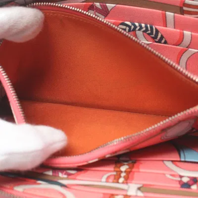 Pre-owned Hermes Pink Rose Azalee Epsom Leather Long Wallet (bi-fold) () In Pink, Rose Azalee