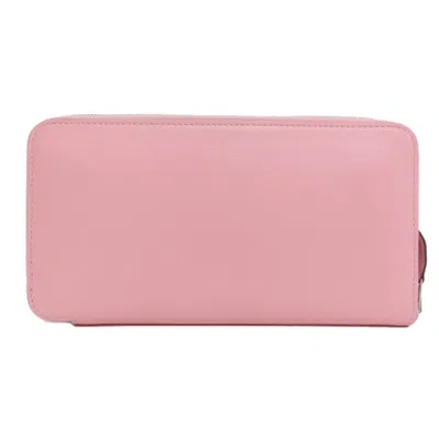 Pre-owned Hermes Pink Swift Leather Long Wallet (bi-fold) ()