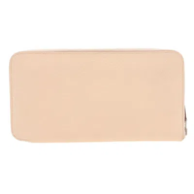 Pre-owned Hermes Pink Togo Leather Long Wallet (bi-fold) ()