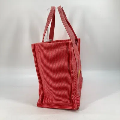 Pre-owned Hermes Red Cloth Tote Bag ()