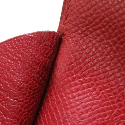 Pre-owned Hermes Red Color Courchevel Leather Clutch Bag ()