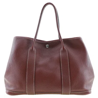 Pre-owned Hermes Red Color Rouge H Negonda Leather Tote Bag () In Red Color, Rouge H