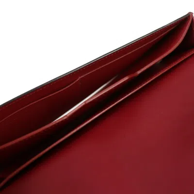 Pre-owned Hermes Red Color Rouge Grenat Wallet (bi-fold) () In Red Color, Rouge Grenat