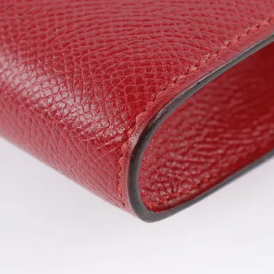 Pre-owned Hermes Red Color Rouge Vif Epsom Leather Clutch Bag () In Red Color, Rouge Vif