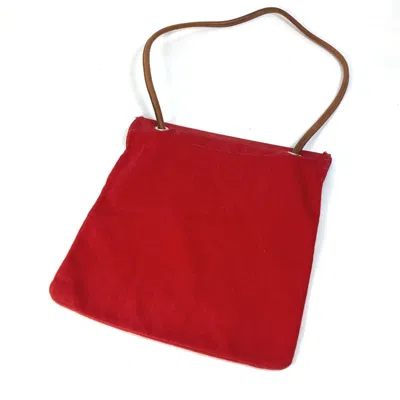 Pre-owned Hermes Red Cotton Shoulder Bag ()