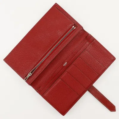 Pre-owned Hermes Red Color Wallet (bi-fold) ()