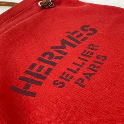 Pre-owned Hermes Red Cotton Shoulder Bag ()