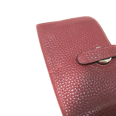 Pre-owned Hermes Red Leather Coin Purse/coin Case ()