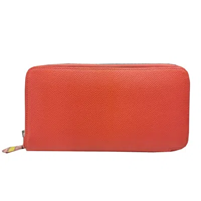 Pre-owned Hermes Rose Jaipur Epsom Leather Long Wallet (bi-fold) ()