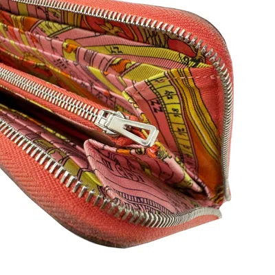 Pre-owned Hermes Rose Jaipur Epsom Leather Long Wallet (bi-fold) ()