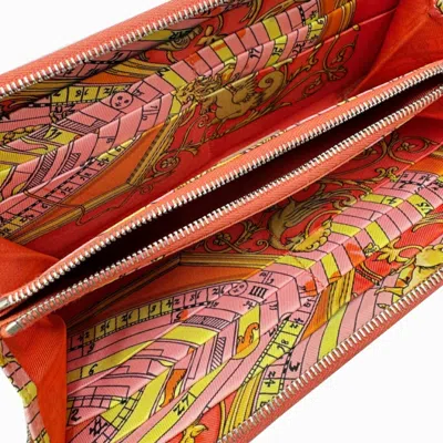 Pre-owned Hermes Rose Jaipur Epsom Leather Long Wallet (bi-fold) ()