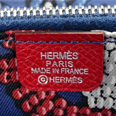 Pre-owned Hermes Rouge Casaque Epsom Leather Long Wallet (bi-fold) ()