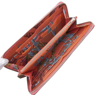 Pre-owned Hermes Silk'in Pink Rose Azalee Epsom Leather Long Wallet (bi-fold) () In Pink, Rose Azalee