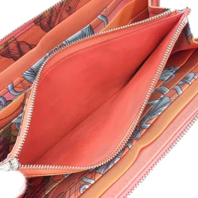 Pre-owned Hermes Silk'in Pink Rose Azalee Epsom Leather Long Wallet (bi-fold) () In Pink, Rose Azalee