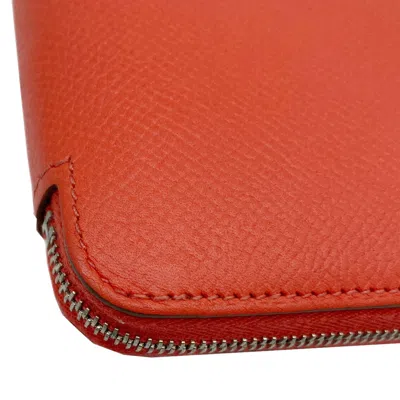 Pre-owned Hermes Silk'in Rose Jaipur Epsom Leather Long Wallet (bi-fold) ()