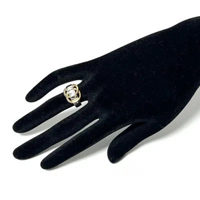 Pre-owned Hermes Silver Silver Yellow Gold Band Ring ()