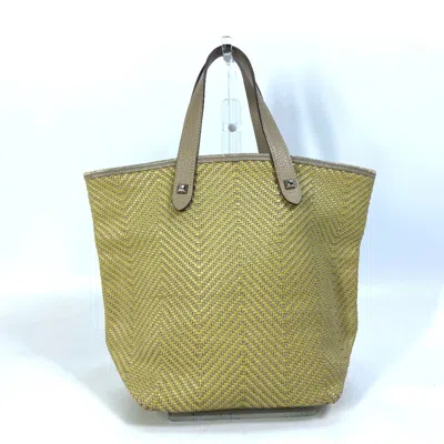 Pre-owned Hermes Yellow Leather Tote Bag ()