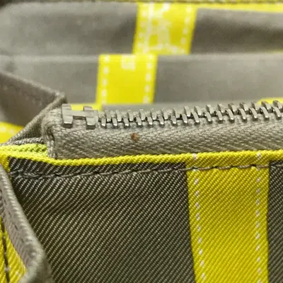 Pre-owned Hermes Yellow Leather Long Wallet (bi-fold) ()