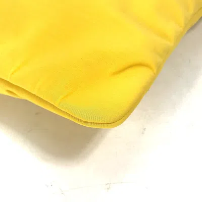 Pre-owned Hermes Yellow Polyamide Clutch Bag ()