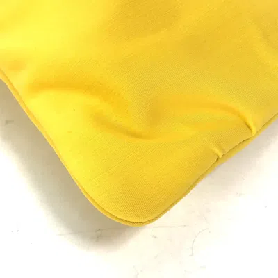 Pre-owned Hermes Yellow Polyamide Clutch Bag ()