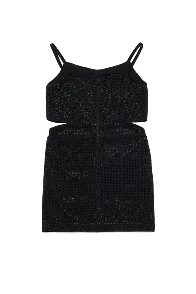 Dsquared2 Evening Dress With Rhinestones In Black