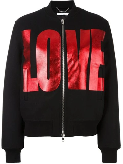 Givenchy Love Bomber Jacket In Black