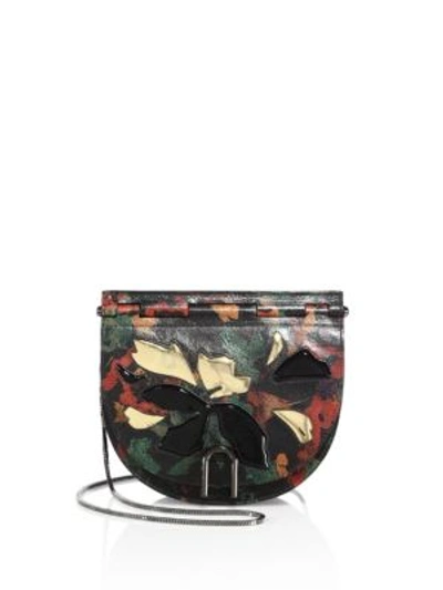 Shop 3.1 Phillip Lim / フィリップ リム Hana Multicolor Leather Chain Saddle Bag In Black-multi
