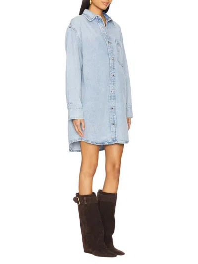 Frame Blue 'the Shirt' Denim Minidress