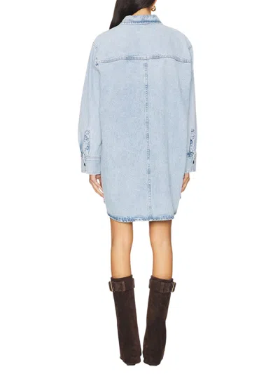 Frame Blue 'the Shirt' Denim Minidress