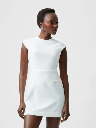 French Connection Whisper Mock Neck Mini Dress  Dresses In White