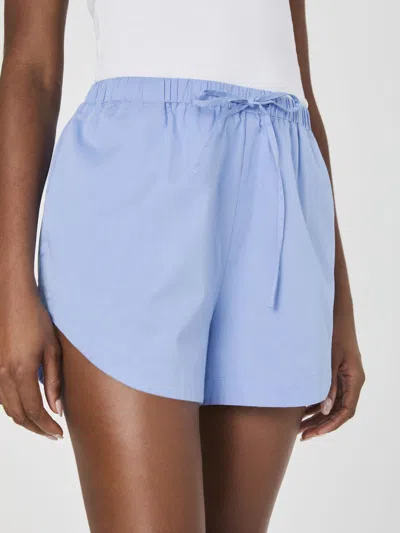 French Connection Alexis Cotton Drawstring Shorts In Blue