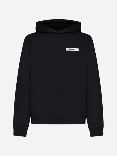 Jacquemus Gros-grain Hoodie In Black