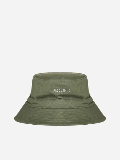 Jacquemus Le Bob Gadjo Cotton Hat In Khaki
