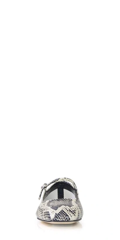 Aeyde Uma Snake Printed Leather Flats