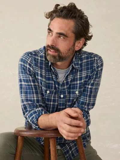 Faherty The Tried And True Chambray Workshirt In Bar Harbor Plaid