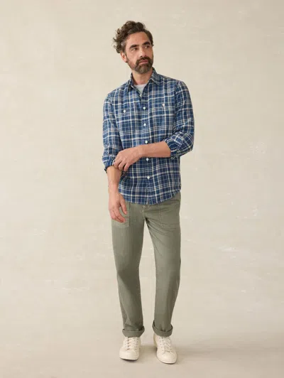 Faherty The Tried And True Chambray Workshirt In Bar Harbor Plaid