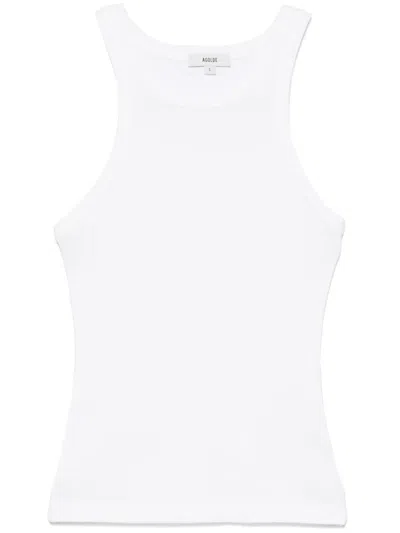 Agolde Ribbed Sleeveless Top B In White