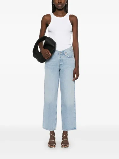 Agolde Ribbed Sleeveless Top B In White