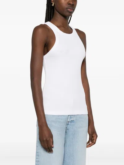 Agolde Ribbed Sleeveless Top B In White